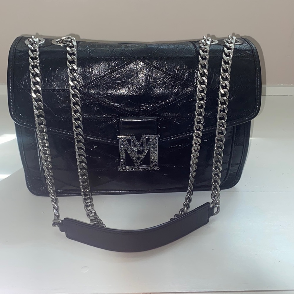 MCM Black Large Shoulder Bag